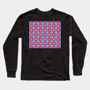 Red White and Blue Aesthetic Pattern 4 Long Sleeve T-Shirt